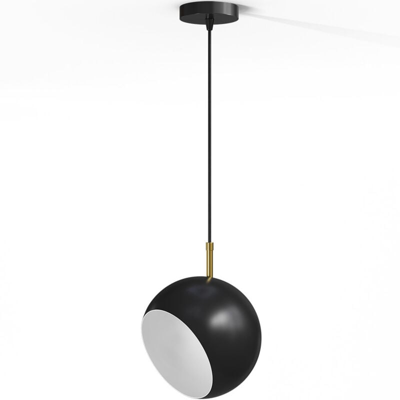 Lampada a sospensione con faretto - Greba Nero