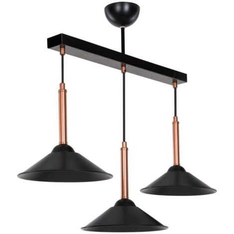 Lampada a sospensione con paralumi metallo Mandarin MDL4221 colore nero