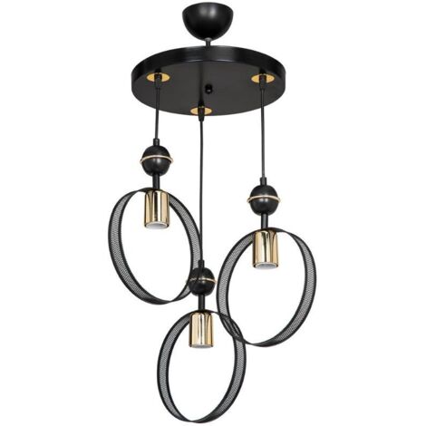 Lampada a sospensione con tre portalampada a cerchio Esin MDL4423