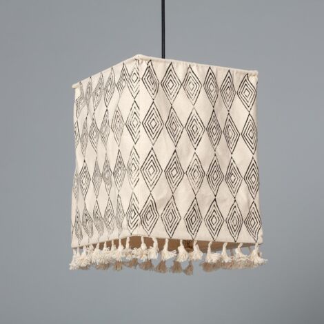 Lampada a Sospensione Cotone Chemba Bianco / Nero