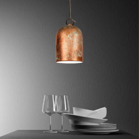 Lampada a Sospensione CREATIVE-CABLES Modello PDM Mini Campana XS Rame