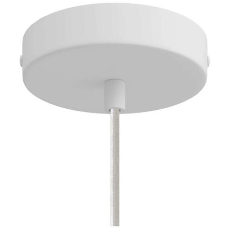 Lampada a Sospensione CREATIVE-CABLES Modello PSMV Doppio Paralume Tub-E14 Bianco