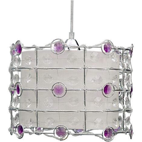 Lampada a sospensione cristallo Candellux Seneca Ø30 cromo