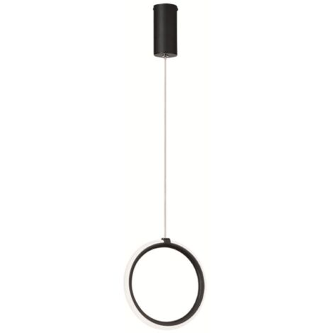 Lampada a sospensione D23 cm in metallo verniciato 1 Luce NERO a Led PINTA