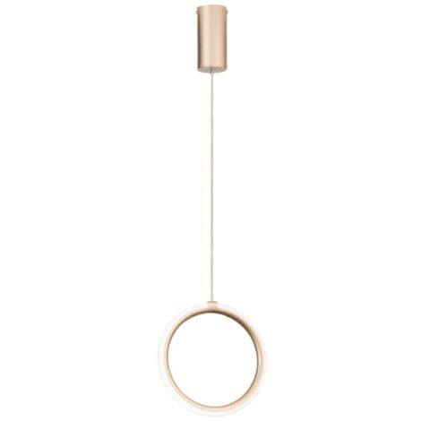 Lampada a sospensione D23 cm in metallo verniciato 1 Luce ORO a Led PINTA