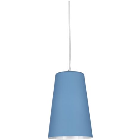 Lampada a sospensione D25 1XE27 in metallo verniciato Blu PAIL