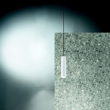 Lampada a sospensione D6 cm in alluminio verniciato a polvere Bianco FILO - Piccolo