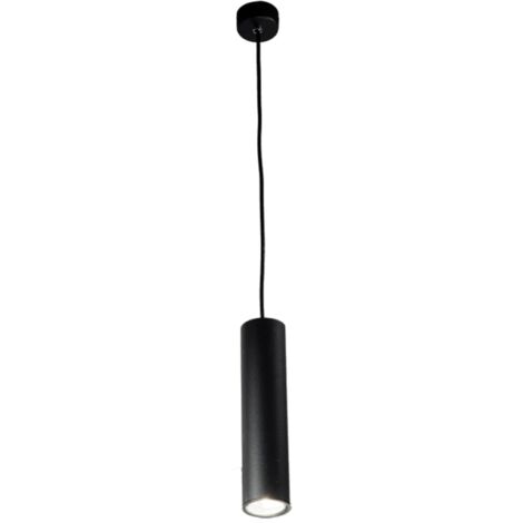 Lampada a sospensione D6 cm in alluminio verniciato a polvere Nero FILO - Piccolo