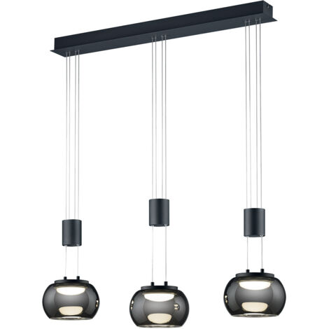 Lampada a Sospensione da Interno a LED in Alluminio Nero Opaco