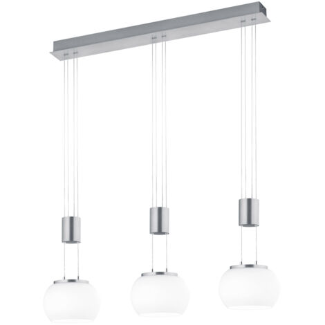 Lampada a Sospensione da Interno a LED in Alluminio Nichel Satinato