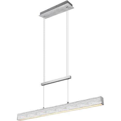 Lampada a Sospensione da Interno a LED in Metallo Alluminio Spazzolato