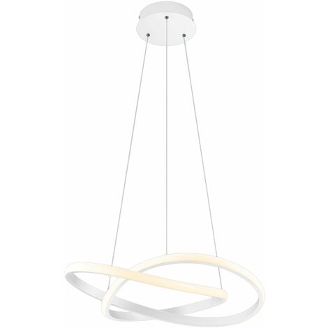 Lampada a Sospensione da Interno a LED in Metallo Bianco Opaco