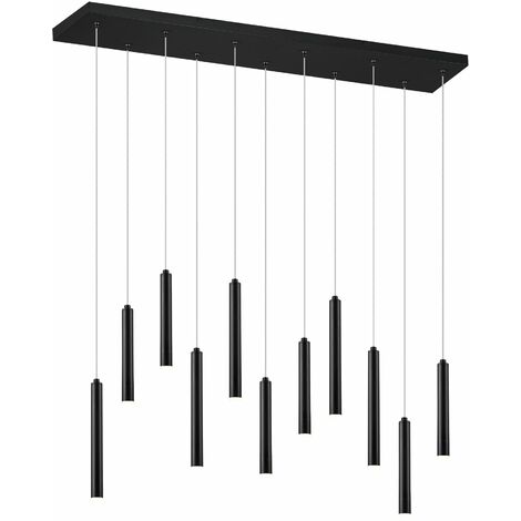 Lampada a Sospensione da Interno a LED in Metallo Nero Opaco