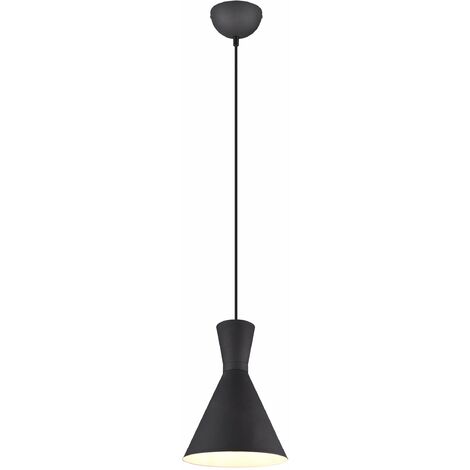 Lampada a Sospensione da Interno a LED in Metallo Nero Opaco