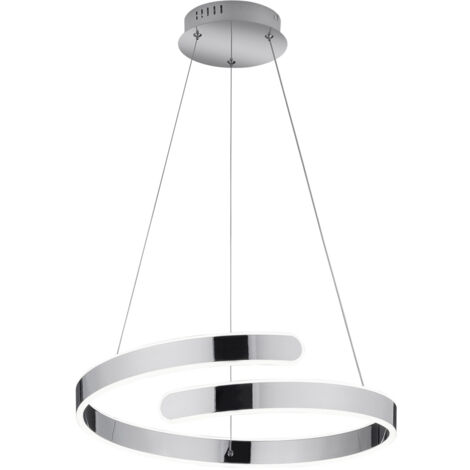 Lampada a Sospensione da Interno a LED SMD in Metallo Cromo