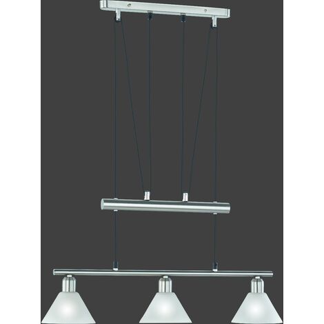 Lampada a Sospensione da Interno E14 in Metallo Nickel Opaco