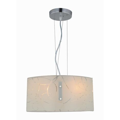 Lampada a Sospensione da Interno  E27 in Metallo Bianco
