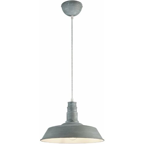 Lampada a Sospensione da Interno E27 in Metallo Calcestruzzo
