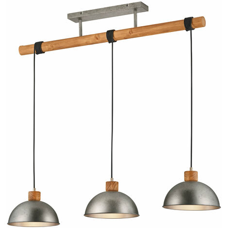 Lampada a Sospensione da Interno E27 in Metallo Nickel Anticato
