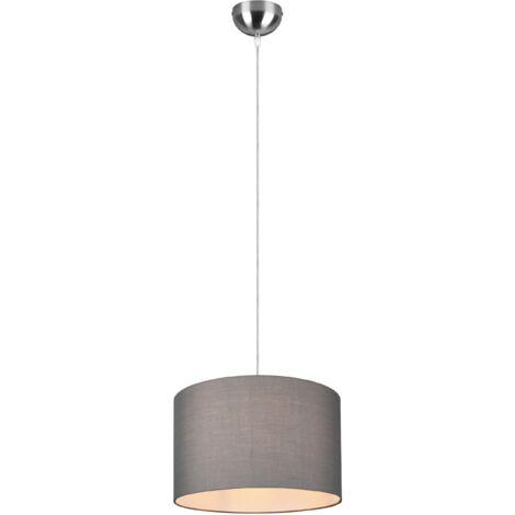 Lampada a Sospensione da Interno E27 in Metallo Nickel Opaco