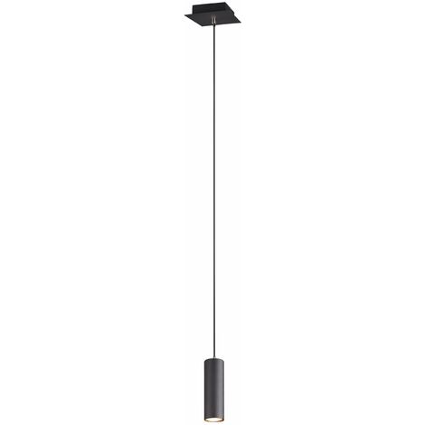 Lampada a Sospensione da Interno GU10 in Metallo Nero Opaco