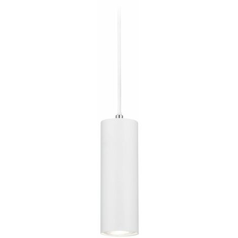 Lampada a Sospensione da Interno in Metallo Bianco Opaco