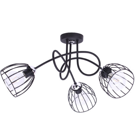 Lampada a sospensione da soffitto LOFT in filo cromato, LED E27