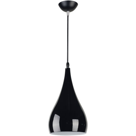 Lampada a sospensione da soffitto nera JUSTA
