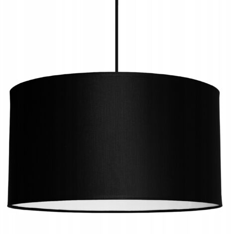 Lampada a sospensione da soffitto, paralume grande, nero, LED, 35 cm