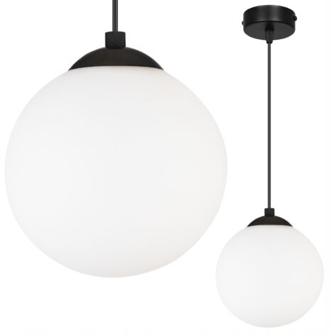 LAMPADA A SOSPENSIONE DA SOFFITTO, SFERA, NERA, LED, 15 cm