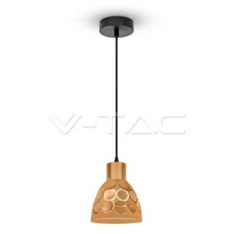 Lampada a sospensione dal design retrò, lampada a pendolo con colpo di martello, illuminazione per soggiorno color oro V-TAC 3713
