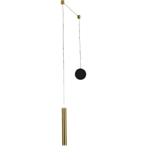 Lampada a sospensione decentrata Prado Ottone - Fabas Luce - LED 6,5W dimmerabile - Montaggio con decentramento