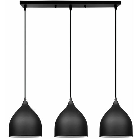 Lampada a Sospensione Decorareazione Creativo Minimalisto Moderno Soggiorno Camera Letto Lampadario Ferro Battuto 3 Luci