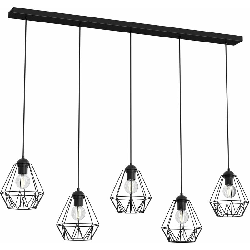 Image of Licht-erlebnisse - Lampada a sospensione E27 in metallo decorativo nero - Nero