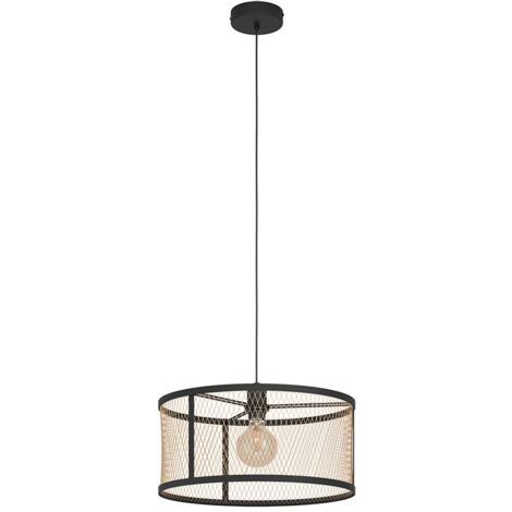 Lampada a sospensione Dello Nero nero, ottone H: 110 Ø: 45 cm dimmerabile