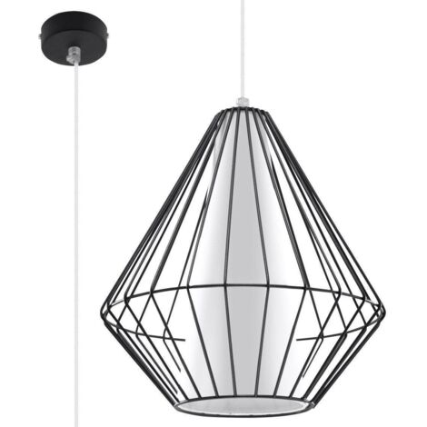 Lampada a sospensione Demi nero 28x130x28cm Sollux