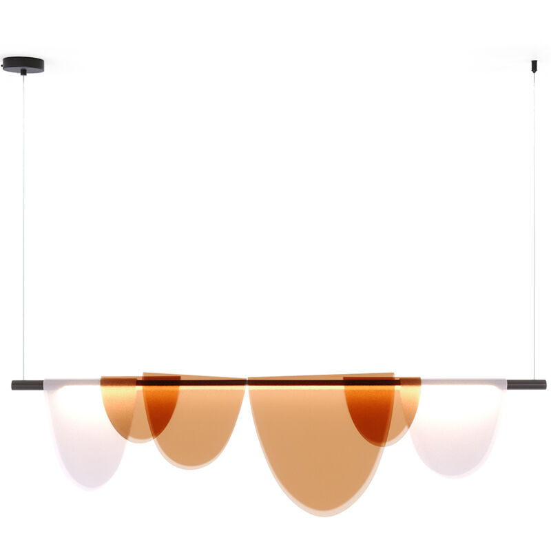 Image of Lampada a Sospensione - Design Moderno - Kret Ambra - Acrilico, Metallo - Ambra
