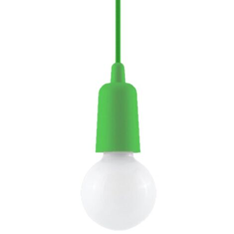 Lampada a sospensione Diego verde 9x90x9cm Sollux