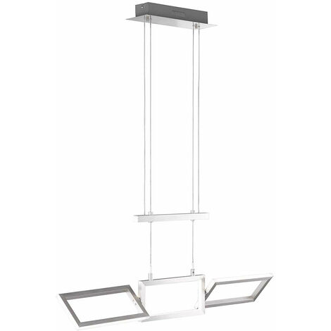 Lampada a sospensione Drawbar Lampada a sospensione a LED regolabile in altezza Lampada a sospensione orientabile, ALU, 1x LED 25 watt 21 lumen bianco caldo, L 81,5 cm