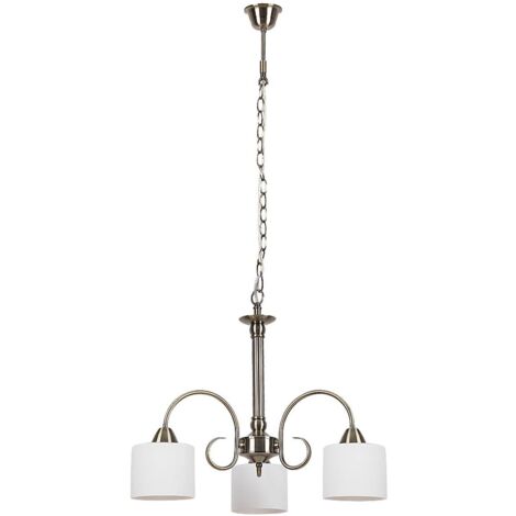 lampada a sospensione Edith bronzo vetro metallo Ø54cm H: 100cm