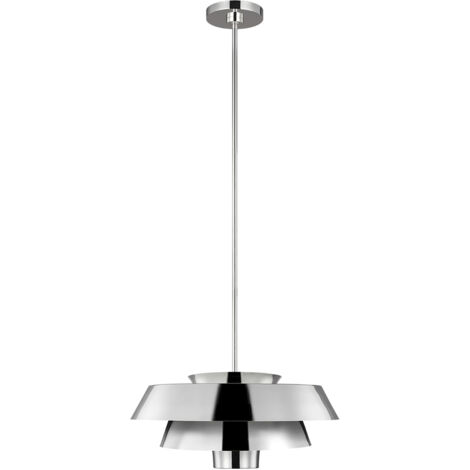 Lampada a sospensione Elstead Brisbin 1 luce, nichel lucido, attacco E27