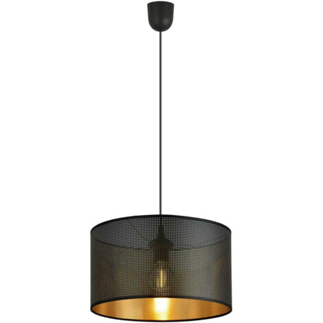 Lampada a sospensione Emibig Aston nero/oro E27 Ø35
