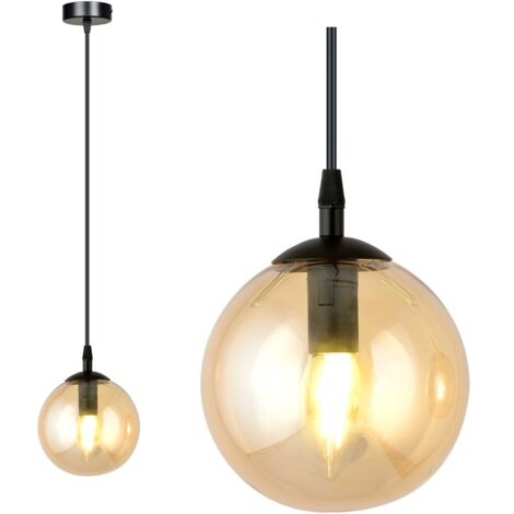 Lampada a sospensione Emibig Cosmo nera/ambra E14 Ø12