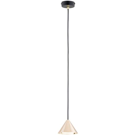 Lampada a sospensione Emibig ELIT nera oro conica GX53 12W