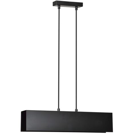 Lampada a sospensione Emibig Gentor nera 2xE27 100cm