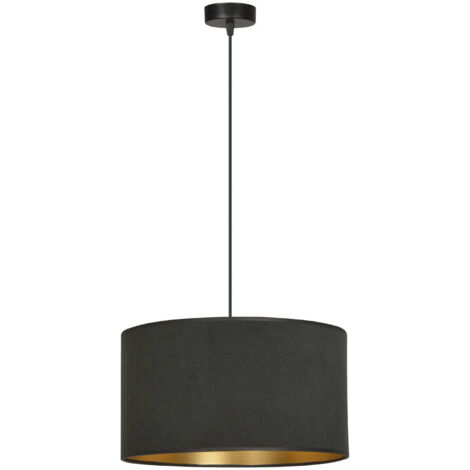 Lampada a sospensione Emibig Hilde nera oro Ø35 E27