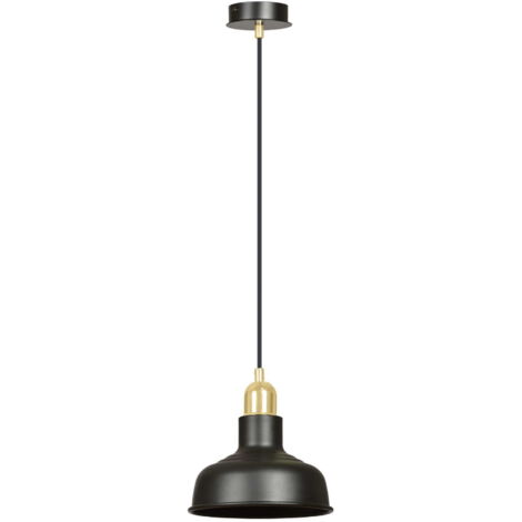 Lampada a sospensione Emibig Ibor 1 E27 Ø21cm nero/oro
