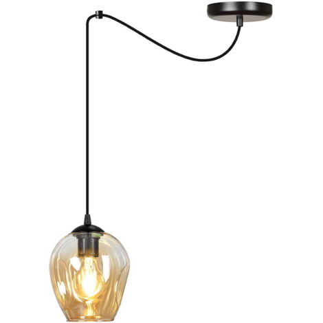 Lampada a sospensione Emibig Level 1xE27 nero miele