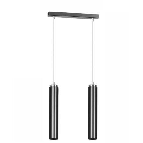 Lampada a sospensione Emibig Luna 2 nero/cromo 2xGU10