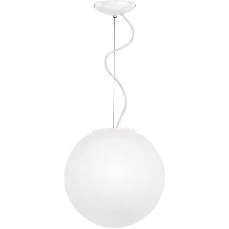 Lampada a Sospensione Emily Rossini Group - Diametro 30cm, Vetro Soffiato Satinato Bianco, Attacco E27 IP20, Stile Moderno e Minimalista